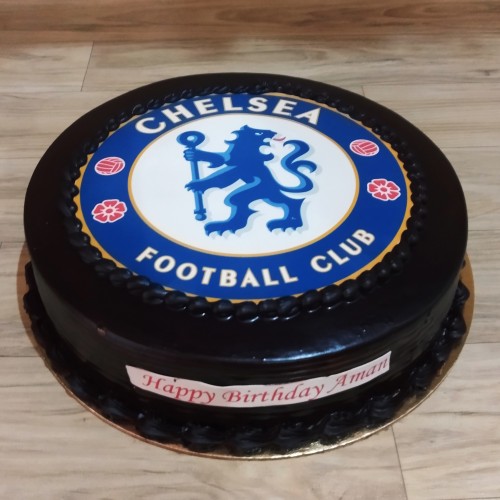 Chelsea Football Club Logo Photo Cake Delivery in Noida