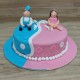Cute Boy and Girl Theme Fondant Cake Delivery in Noida