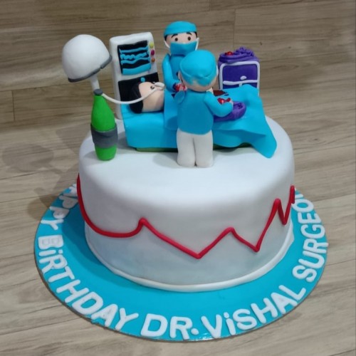 Surgery Theme Fondant Cake Delivery in Noida