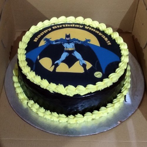 Batman Cartoon Photo Cake Delivery in Noida