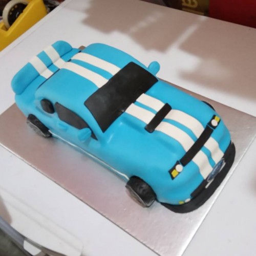 Blue Designer Car Fondant Cake Delivery in Noida