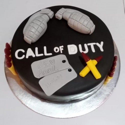 Call of Duty Theme Fondant Cake Delivery in Noida