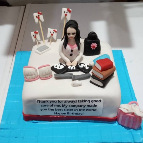 Dentist Girl Theme Cake Delivery in Noida