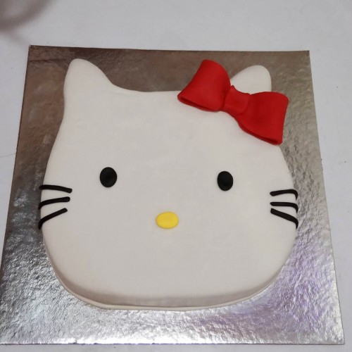 Hello Kitty Face Fondant Cake Delivery in Noida