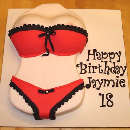 Lady Body Fondant Cake Delivery in Noida