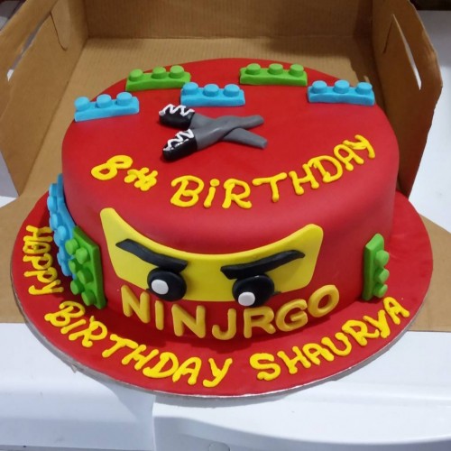 LEGO Ninjago Theme Fondant Cake Delivery in Noida