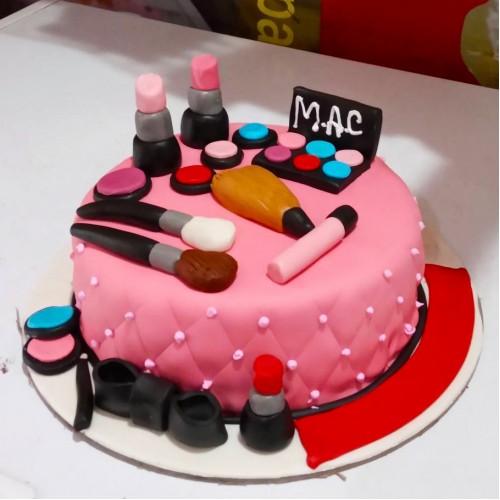 MAC Makeup Kit Fondant Cake Delivery in Noida