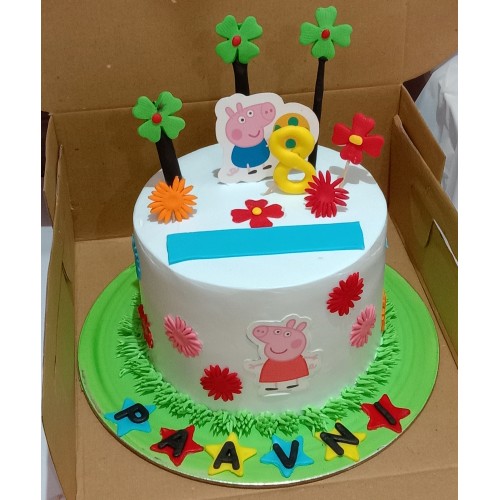 Peppa Pig Cream Cake Delivery in Noida