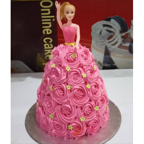 Pink Barbie Cake Delivery in Noida