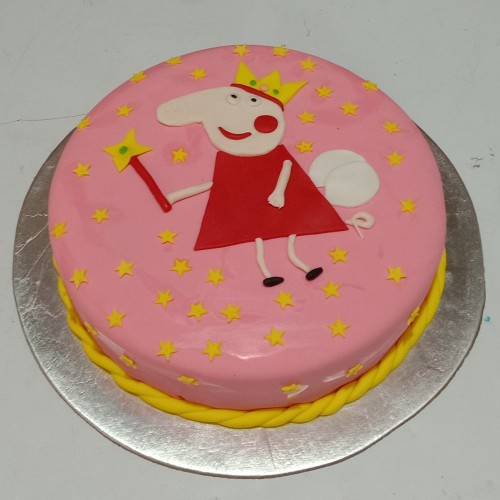Pink Peppa Pig Angel Cake Delivery in Noida