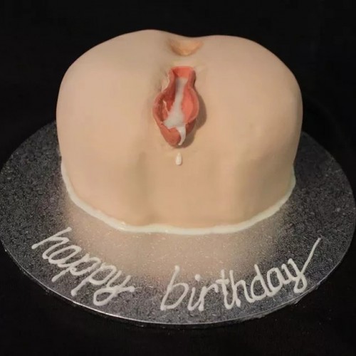 Pussy Shape Customized Fondant Cake Delivery in Noida