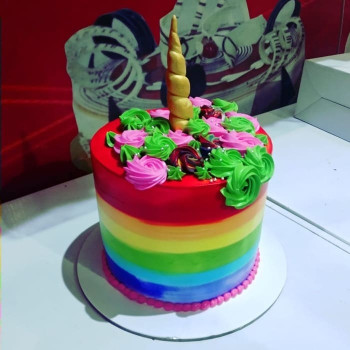 Rainbow Unicorn Theme Birthday Cake Rainbow Unicorn Theme Birthday Cake