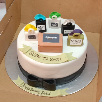 Shopaholic Birthday Fondant Cake