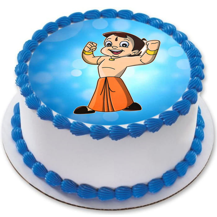CHHOTA BHEEM PHOTO CAKE 2 LB | Free Home Delivery, all at your doorstep  -10.00 am to 10.30 pm