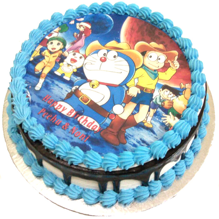 Doraemon Cartoon Photo Cake