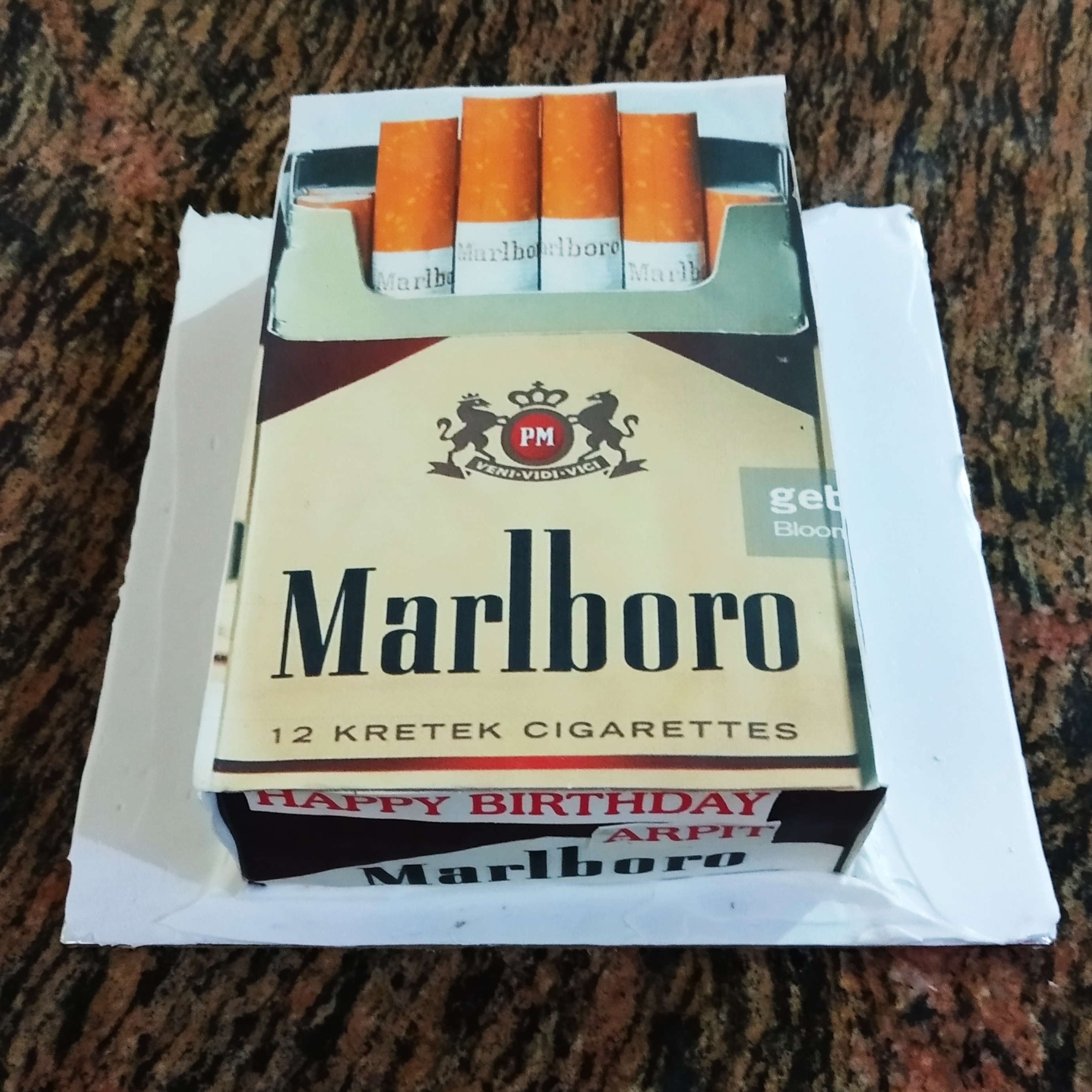 cigarette shape cake for a Fun Twist  Ginger Brown Smokable Weed Cake: A Creative